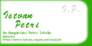 istvan petri business card
